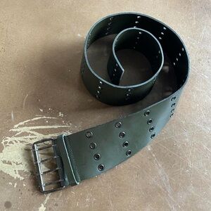 PLEIN SUD green leather women’s belt